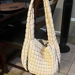 Elegant Cream Quilted Women's Bag As Revival brand
